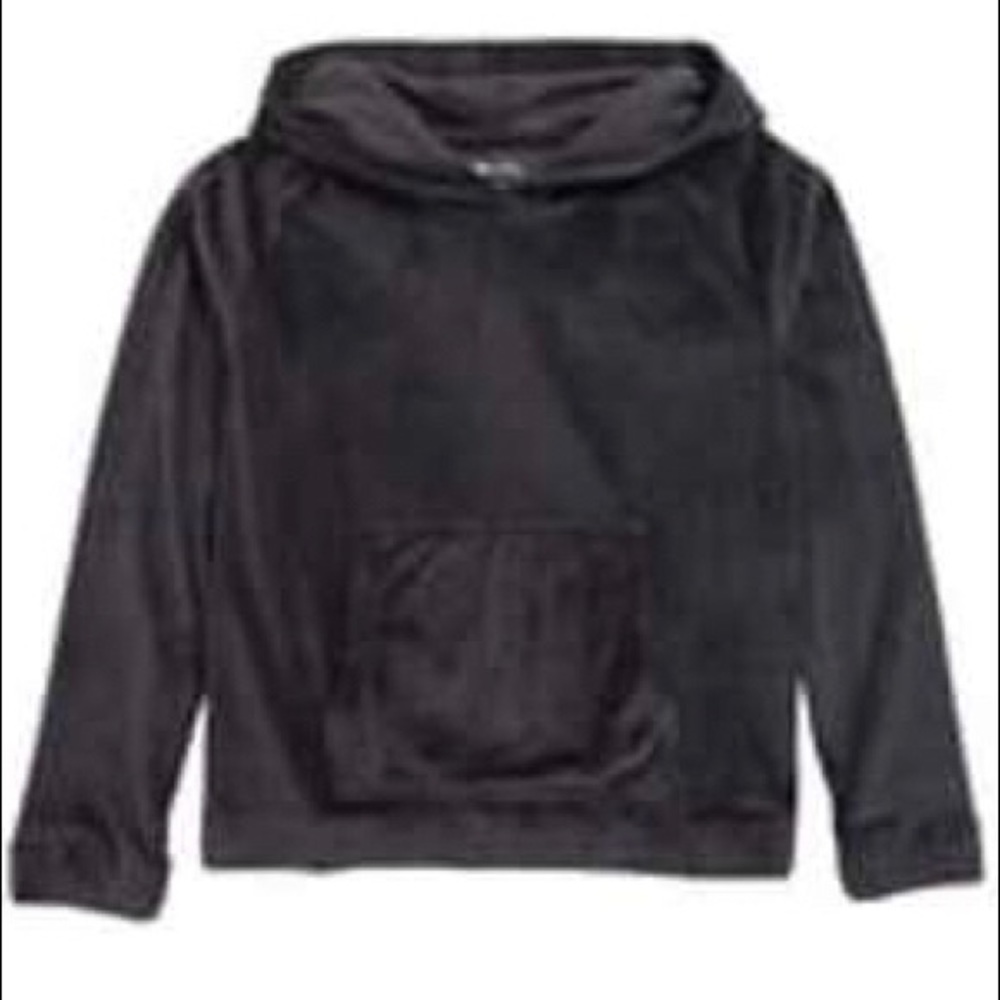 Zella Girl Plush Velour Hooded Pullover